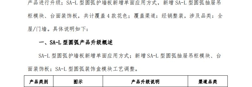 关于经销整装SA-L型圆弧产品升级的通知